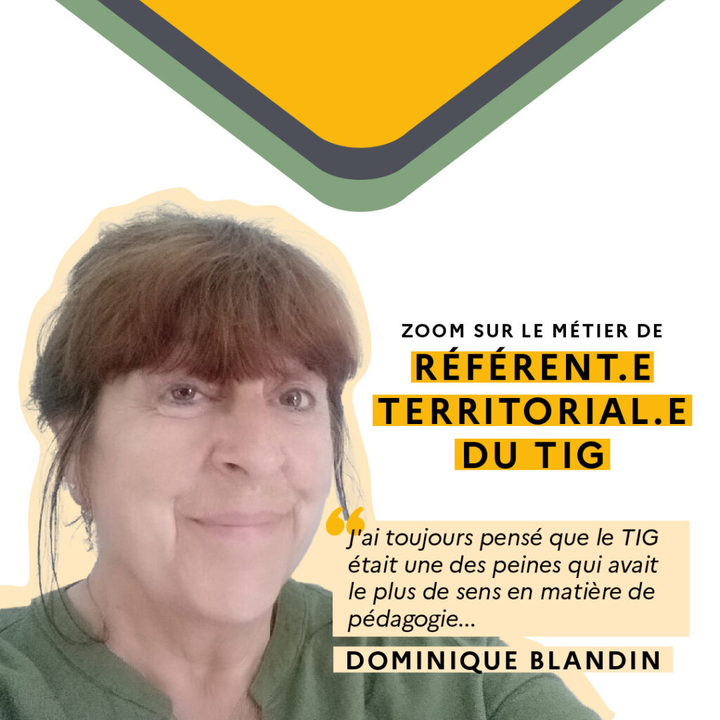 Dominique Blandin, référente territoriale du TIG en Savoie et Haute-Savoie