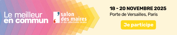 Bannière d'annonce de l'événement du salon des maires du 18 au 20 novembre 2025